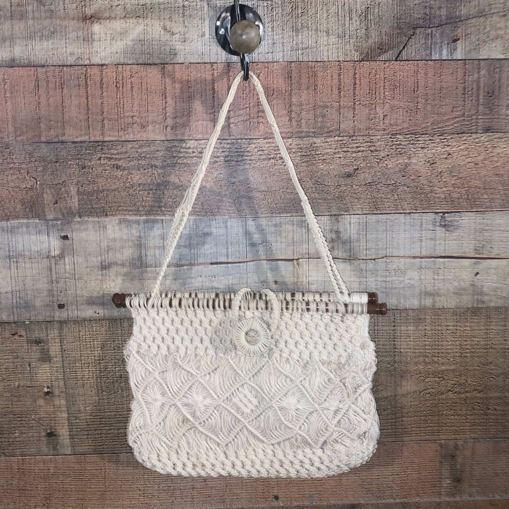 Vintage Handmade Knit Purse Made in Columbia